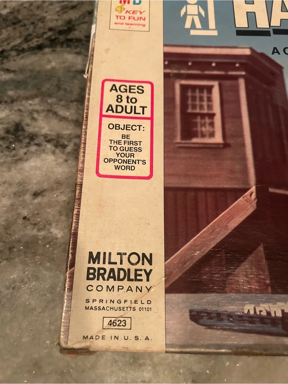 Vintage Hangman Board Game - Red & Blue